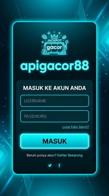Tampilan halaman login apigacor88