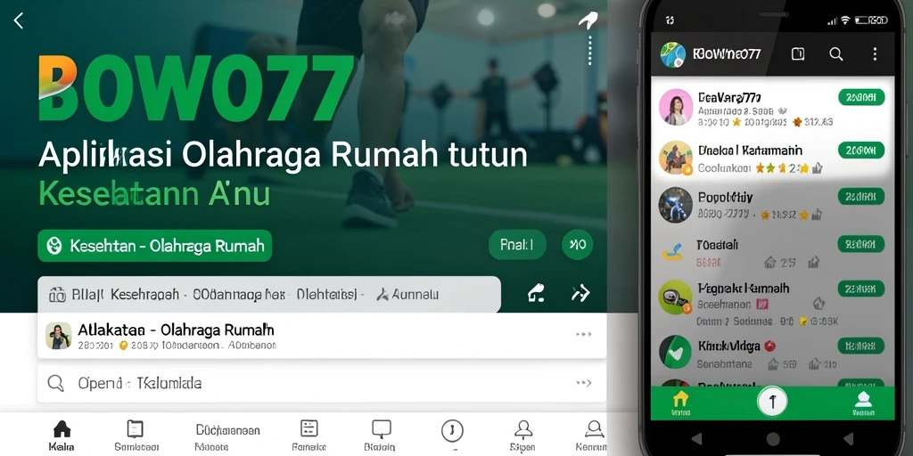 Antarmuka BOWO77 yang sederhana dan menarik untuk olahraga rumah.