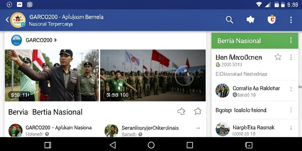 Tampilan antarmuka aplikasi GARCO200 yang informatif dan menarik.
