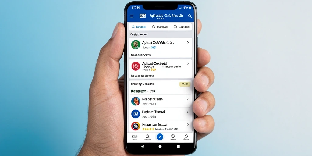 Tampilan antarmuka aplikasi RR789 untuk Cek Mutasi yang sederhana dan informatif.