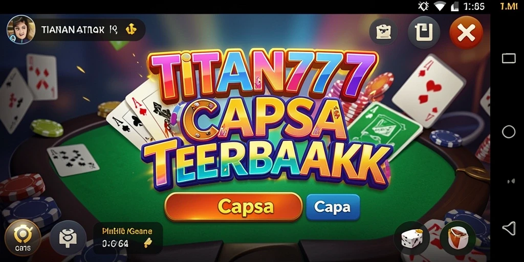 Tampilan antarmuka utama game Capsa TITAN777 yang menarik dan interaktif.